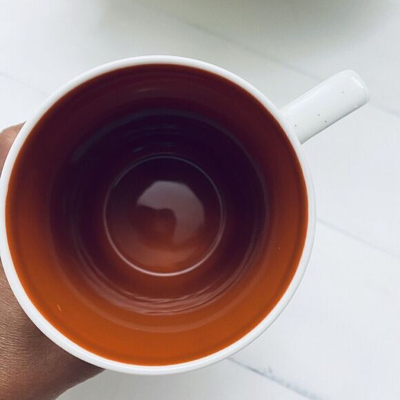 Seeds and Sunshine Poppy Metallic Floral Ceramic Coffee Mug Retro 70s - Picture 8 of 10